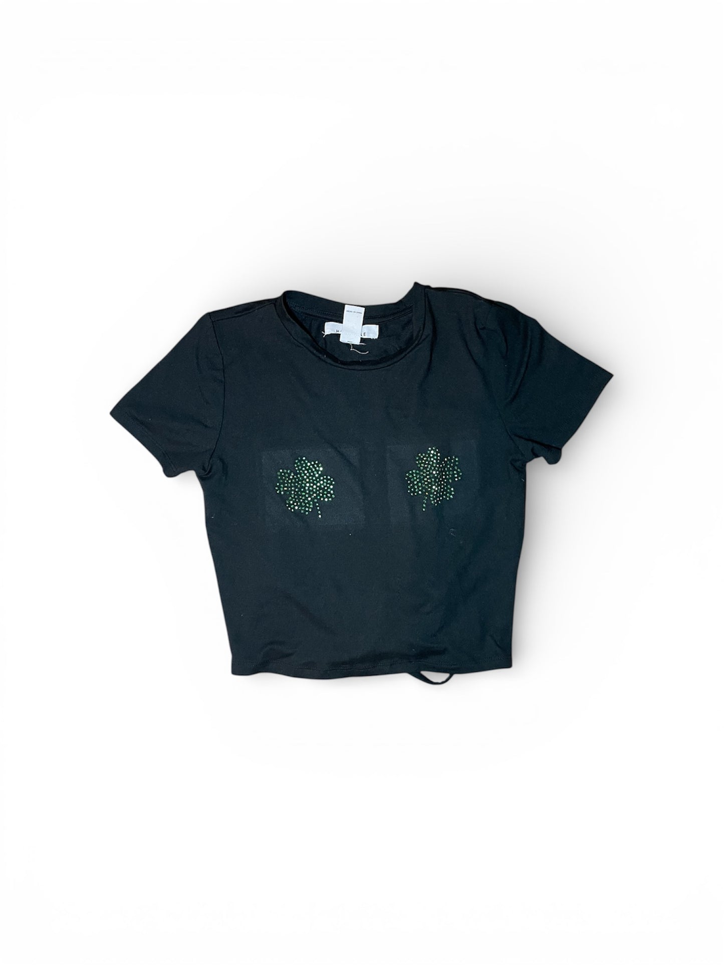 crop top noir avec dos ouvert